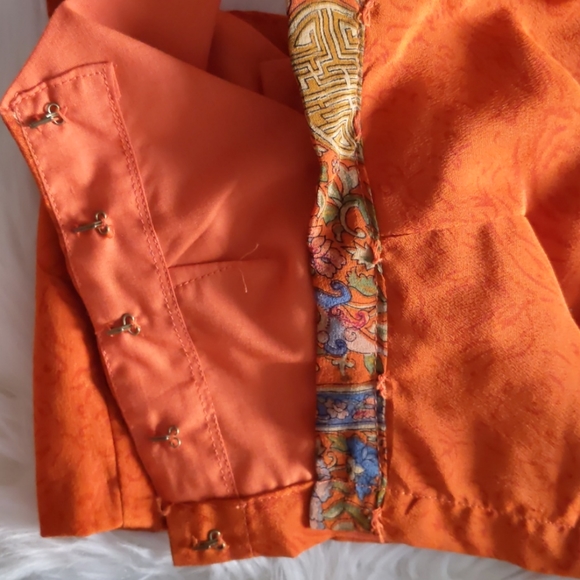 Handmade Orange Sari/Saree Top Crop Top - Picture 5 of 5